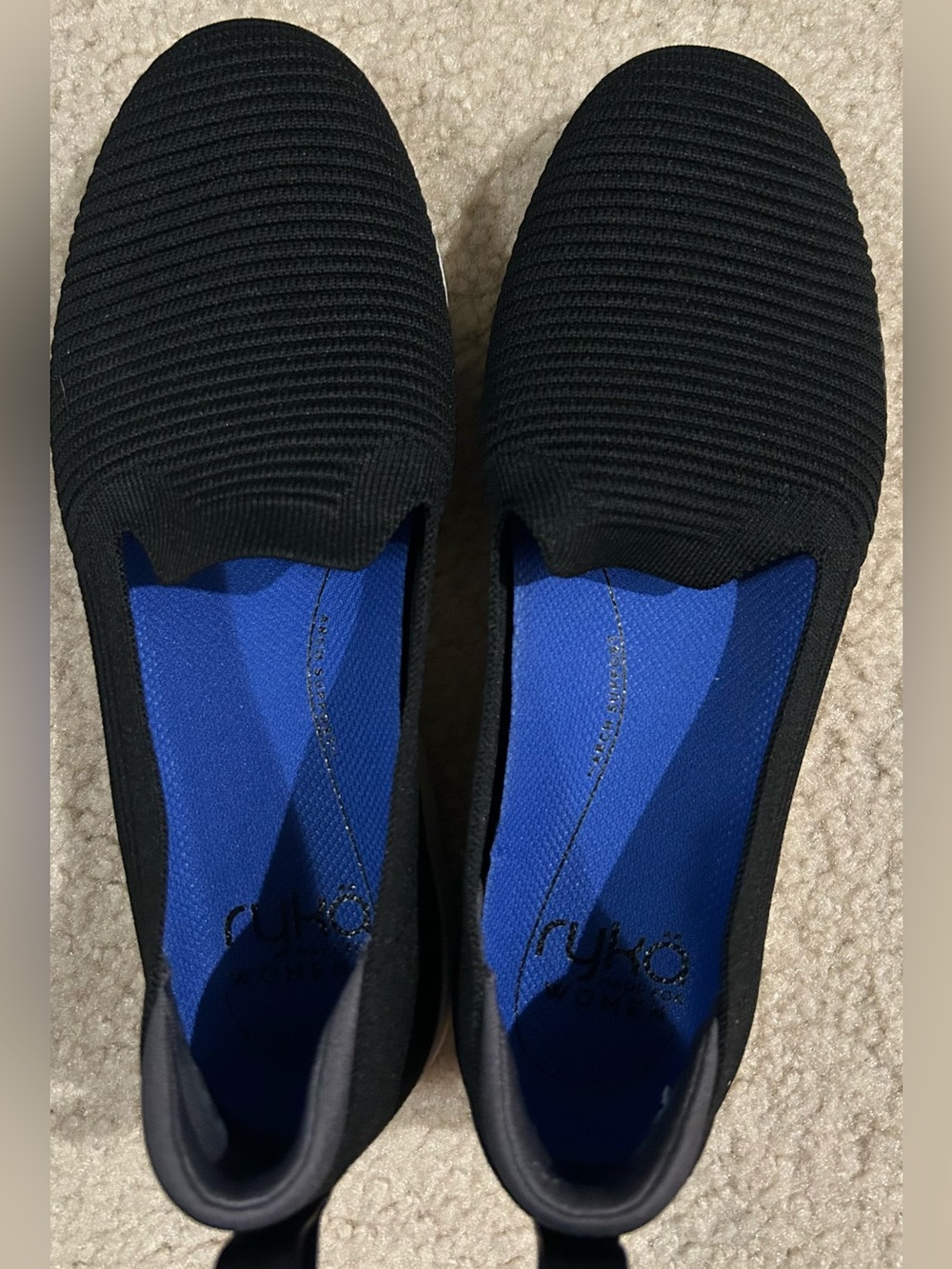 Ryka Women's Effortless Black Knit Slip-On Walking Shoe EUC 7.5 - Picture 6 of 8
